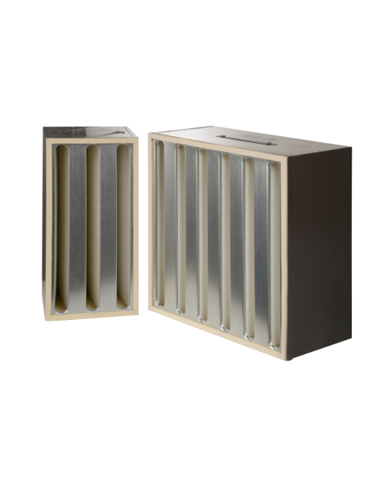 FILTRE ABSOLU HEPA H13 HAUTE CAPACITE V-MODULE TYPE : HHV-H13-G30-610x610x292 FILTRE ABSOLU HEPA H13 HAUTE CAPACITE V-MODULE TYPE : HHV-H13-G30-610x610x292