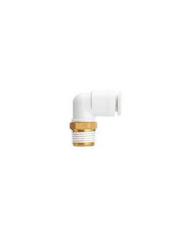 Raccord coudé diamètre 4 mm filetage M5 Réf : KQ2L04-M5A Raccord coudé diamètre 4 mm filetage M5 Réf : KQ2L04-M5A