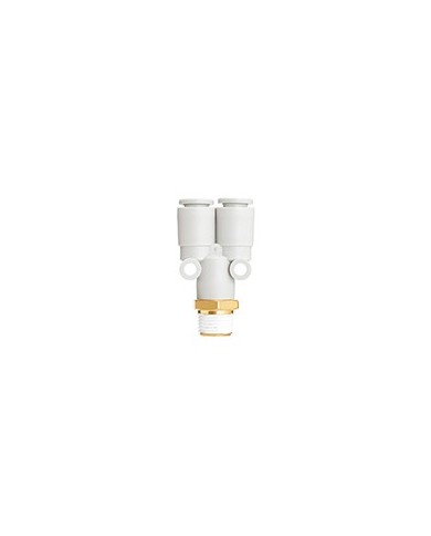 Raccord en Y diamètre 12 mm filetage 1/4" Réf : KQ2U12-02AS Raccord en Y diamètre 12 mm filetage 1/4" Réf : KQ2U12-02AS
