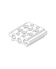Embasse multiple pour distributeur série 70 PNV et SOV 1/8'' 7 positions Réf: 0223000701