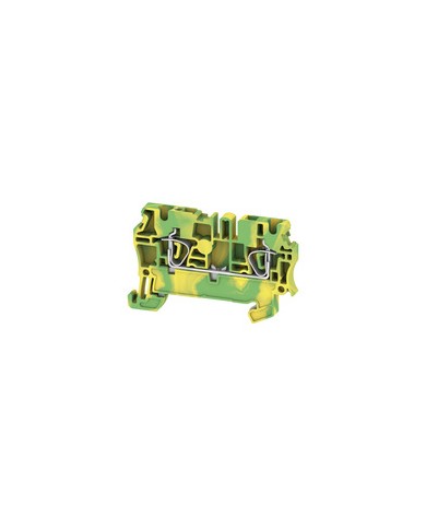 Borne de mise à la terre, Raccordement à ressort, 2.5 mm², 800 V, Nombre de raccordements: 2, Nombre d'étages: 1, Vert/jaune TYPE ZPE 2.5 Borne de mise à la terre, Raccordement à ressort, 2.5 mm², 800 V, Nombre de raccordements: 2, Nombre d'étages: 1, Vert/jaune TYPE ZPE 2.5