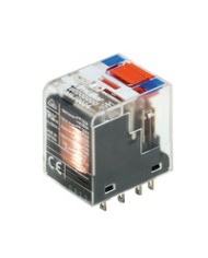 Relais industriel miniature, 24 V AC, 4 Inverseur avec bouton de test AgNi 90/10 , 240 V AC, 6 A TYPE RCM570524 Relais industriel miniature, 24 V AC, 4 Inverseur avec bouton de test AgNi 90/10 , 240 V AC, 6 A TYPE RCM570524