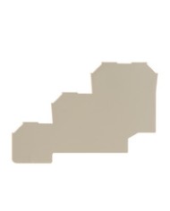 Flasque de fermeture bloc de jonction, 65.65 mm²x 1.5 mm², Beige foncé TYPE AP DLI2.5 DB