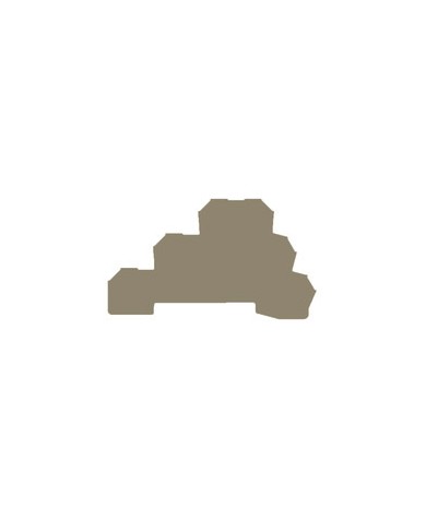 Flasque de fermeture bloc de jonction, 82.16 mm²x 1.5 mm², Beige foncé TYPE AP DLD2.5 DB Flasque de fermeture bloc de jonction, 82.16 mm²x 1.5 mm², Beige foncé TYPE AP DLD2.5 DB