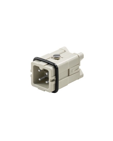Connecteur débrochable industriel,  Mâle, 400 V, 16 A, Nombre de pôles: 3, Raccordement vissé, Taille: 1 TYPE HDC HA 3 MS Connecteur débrochable industriel,  Mâle, 400 V, 16 A, Nombre de pôles: 3, Raccordement vissé, Taille: 1 TYPE HDC HA 3 MS