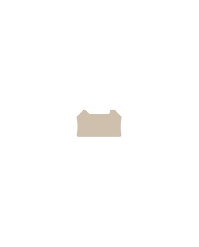 Flasque de fermeture bloc de jonction, 68.88 mm²x 1.5 mm², Beige foncé TYPE WAP WDU/WTR4/ZZ Flasque de fermeture bloc de jonction, 68.88 mm²x 1.5 mm², Beige foncé TYPE WAP WDU/WTR4/ZZ