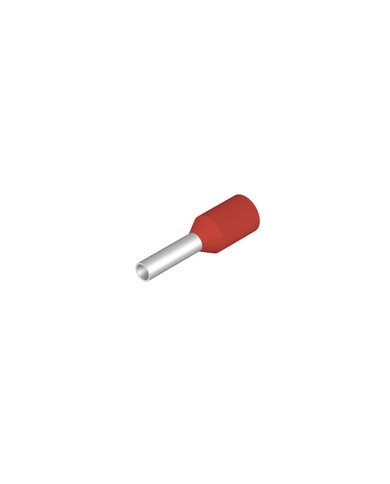 Embout, isolé, 1 mm², Longueur de dénudage: 8 mm², Rouge TYPE H1,0/12D R Embout, isolé, 1 mm², Longueur de dénudage: 8 mm², Rouge TYPE H1,0/12D R