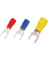 Cosse de type fourche, Isolation: présente, Section de raccordement du conducteur, max.: 2.5 mm², bleu TYPE LIS 2,5M4 V