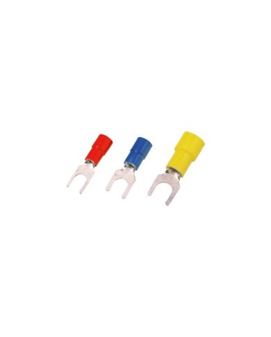Cosse de type fourche, Isolation: présente, Section de raccordement du conducteur, max.: 2.5 mm², bleu TYPE LIS 2,5M4 V Cosse de type fourche, Isolation: présente, Section de raccordement du conducteur, max.: 2.5 mm², bleu TYPE LIS 2,5M4 V