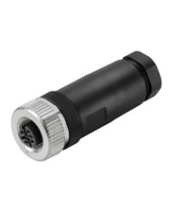 Connecteur rond personnalisable sur le terrain, Femelle coudée, Raccordement vissé, M12, 0.14 mm², 0.75 mm², 6 - 8 mm², Nombre de pôles: 4, Raccordement du blindage: Non TYPE SAIBW-4/9