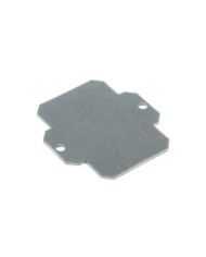 Plaque de maintien boîtier, Klippon K boîtier vide en aluminium, Plaque de montage, 64 x 67 x 2 mm², Tôle d'acier, zinguée, zingué, argent TYPE MOPL K11 STAHL