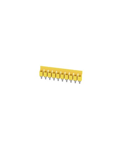 Connecteur transversal bloc de jonction, Vissé, Nombre de pôles: 10, Pas en mm²: 11.90, Isolé: Oui, 101 A, jaune TYPE WQV 16/10 Connecteur transversal bloc de jonction, Vissé, Nombre de pôles: 10, Pas en mm²: 11.90, Isolé: Oui, 101 A, jaune TYPE WQV 16/10