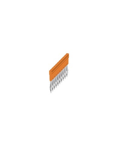 Connecteur transversal bloc de jonction, enfiché, Nombre de pôles: 10, Pas en mm²: 6.10, Isolé: Oui, 32 A, Orange TYPE ZQV 4N/10 Connecteur transversal bloc de jonction, enfiché, Nombre de pôles: 10, Pas en mm²: 6.10, Isolé: Oui, 32 A, Orange TYPE ZQV 4N/10
