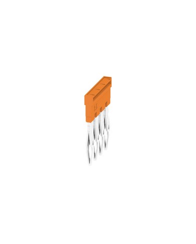 Connecteur transversal bloc de jonction, enfiché, Nombre de pôles: 4, Pas en mm²: 5.10, Isolé: Oui, 24 A, Orange TYPE ZQV 2.5N/4 Connecteur transversal bloc de jonction, enfiché, Nombre de pôles: 4, Pas en mm²: 5.10, Isolé: Oui, 24 A, Orange TYPE ZQV 2.5N/4