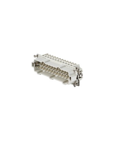 Connecteur débrochable industriel,  Mâle, 500 V, 16 A, Nombre de pôles: 24, Raccordement vissé, Taille: 8 TYPE HDC HE 24 MS Connecteur débrochable industriel,  Mâle, 500 V, 16 A, Nombre de pôles: 24, Raccordement vissé, Taille: 8 TYPE HDC HE 24 MS