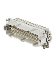 Connecteur débrochable industriel,  Mâle, 500 V, 16 A, Nombre de pôles: 24, Raccordement vissé, Taille: 8 TYPE HDC HE 24 MS