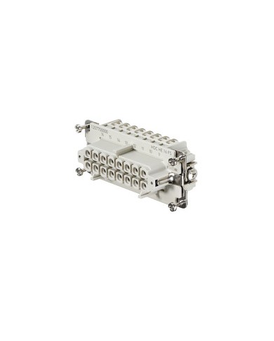 Connecteur débrochable industriel,  Femelle, 500 V, 16 A, Nombre de pôles: 16, Raccordement vissé, Taille: 6 TYPE HDC HE 16 FS Connecteur débrochable industriel,  Femelle, 500 V, 16 A, Nombre de pôles: 16, Raccordement vissé, Taille: 6 TYPE HDC HE 16 FS