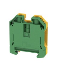 Borne de mise à la terre, Raccordement vissé, 4 mm², 800 V, Nombre de raccordements: 2, Nombre d'étages: 1, Vert/jaune TYPE WPE 4
