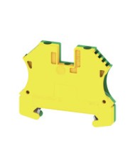 Borne de mise à la terre, Raccordement vissé, 4 mm², 800 V, Nombre de raccordements: 2, Nombre d'étages: 1, Vert/jaune TYPE WPE 4