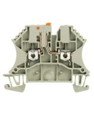 Bloc de jonction de test sectionnable, Raccordement vissé, 4 mm², 500 V, 32 A, pivotant, Sectionnement transversal: sans, douille test intégrée: Non, TS 35, Beige foncé TYPE WTR 4