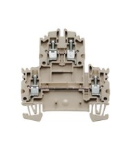 Bloc de jonction de test sectionnable, Raccordement vissé, 4 mm², 500 V, 32 A, pivotant, Sectionnement transversal: sans, douille test intégrée: Non, TS 35, Beige foncé TYPE WTR 4