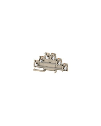 Bloc de jonction modulaire multi-étages, PUSH IN, 2.5 mm², 800 V, 22 A, Nombre d'étages: 3, Beige foncé, Orange TYPE A3T 2.5 Bloc de jonction modulaire multi-étages, PUSH IN, 2.5 mm², 800 V, 22 A, Nombre d'étages: 3, Beige foncé, Orange TYPE A3T 2.5