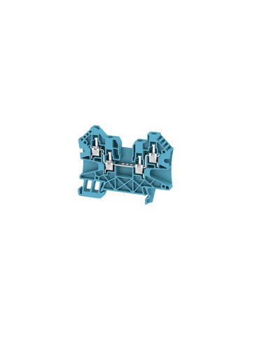 Bloc de jonction traversant, Raccordement vissé, 4 mm², 800 V, 32 A, Nombre de raccordements: 4 TYPE WDU 4/ZZ BL Bloc de jonction traversant, Raccordement vissé, 4 mm², 800 V, 32 A, Nombre de raccordements: 4 TYPE WDU 4/ZZ BL