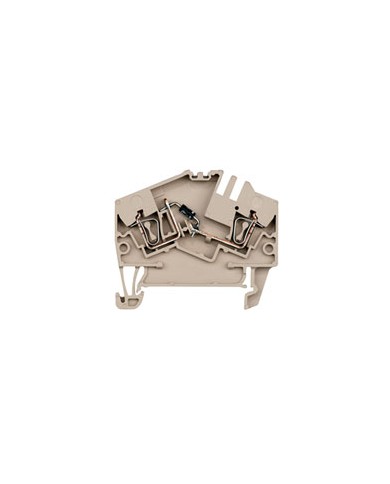 Bloc de jonction avec composant, Raccordement à ressort, 2.5 mm², 400 V, 1 A, Diode 1N 4007, TS 35, Beige foncé TYPE ZDU 2.5-2/D+ Bloc de jonction avec composant, Raccordement à ressort, 2.5 mm², 400 V, 1 A, Diode 1N 4007, TS 35, Beige foncé TYPE ZDU 2.5-2/D+