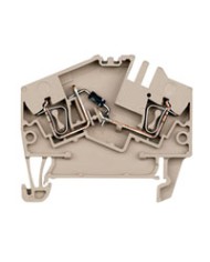 Bloc de jonction avec composant, Raccordement vissé, 4 mm², 120 mA, TS 35, Beige foncé TYPE WDUL 4