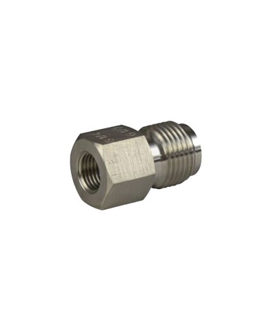 Adaptateur en inox , mâle femelle,  ¼ F ½ M