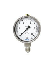 Manomètre en acier inox 0-10 BAR G 1/4B vertical diam 63