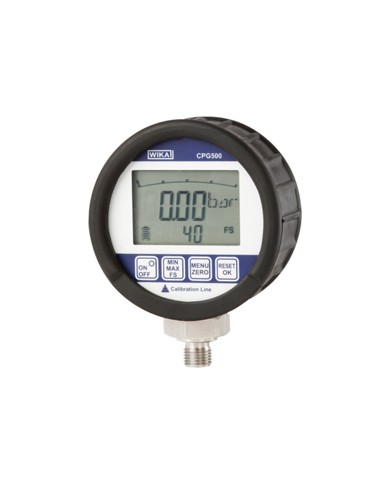 Manomètre Numérique CPG500, Acier Inox,Afficheur 4-1/2digits Raccord process G 1/4B, Etendue de mesure : -1…20 bar,Alimentation: 2piles AA