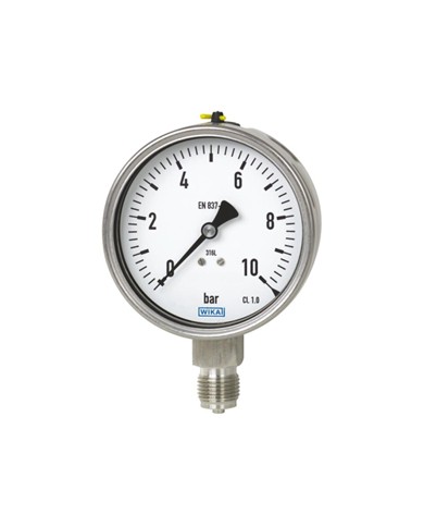 Manométre Raccord en Inox,Plage de pression 0…4 BAR, Raccordement G1/4 B vertical Sec Diam 63mm