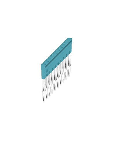 Connecteur transversal bloc de jonction, enfiché, Nombre de pôles: 10, Pas en mm²: 5.10, Isolé: Oui, 24 A, bleu TYPE ZQV 2.5N/10 BL Connecteur transversal bloc de jonction, enfiché, Nombre de pôles: 10, Pas en mm²: 5.10, Isolé: Oui, 24 A, bleu TYPE ZQV 2.5N/10 BL