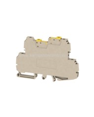 Borne de mise à la terre, Raccordement vissé, 4 mm², 800 V, 8 A, Nombre de raccordements: 4, Nombre d'étages: 1, Vert/jaune TYPE WPE 4/ZZ