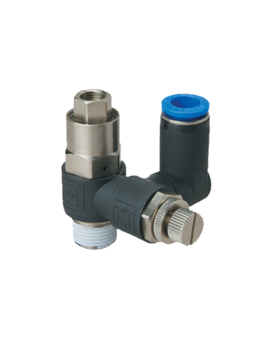 Clapet Anti Retour pilote avec limiteur de débit 12 1/2