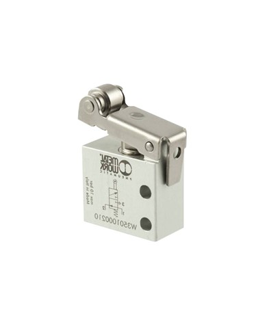 Distributeur miniature à commande mécanique et manuelle VME2-12 galet bidirect. 3/2 NC lattéral M5 Réf: W3501001211 Distributeur miniature à commande mécanique et manuelle VME2-12 galet bidirect. 3/2 NC lattéral M5 Réf: W3501001211