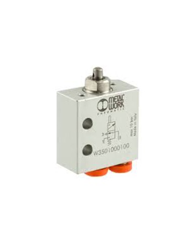 Distributeur miniature à commande mécanique et manuelle VME1-01 poussoir 3/2 NC axial Diam :   4 Réf: W3501000100 Distributeur miniature à commande mécanique et manuelle VME1-01 poussoir 3/2 NC axial Diam :   4 Réf: W3501000100