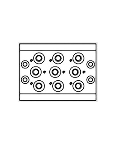 Embasse multiple pour distributeur série 70 PNV et SOV 1/8'' 10 positions Réf: 0223001001 Embasse multiple pour distributeur série 70 PNV et SOV 1/8'' 10 positions Réf: 0223001001